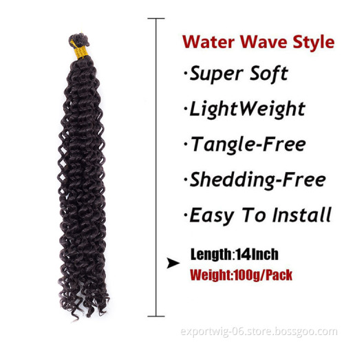 Curly Water Wave Twist Crochet Hair Solid And Ombre Color Blonde Water Deep Hair Synthetic Fiber Passion Hair Extensions